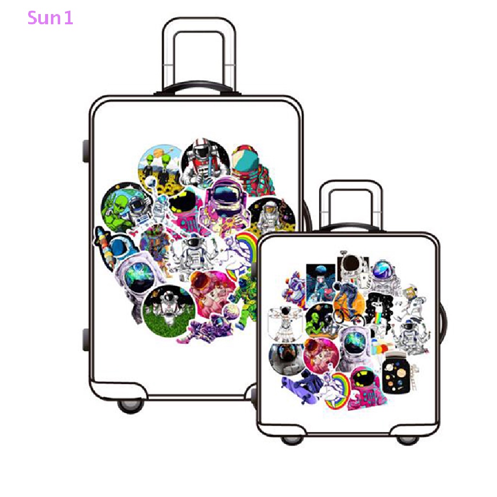 Bộ 50 Miếng Dán Graffiti Sun1 &gt; 50 Chống Thấm Nước Hình Phi Hành Gia Dùng Trang Trí Ván Trượt / Laptop / Vali DIY