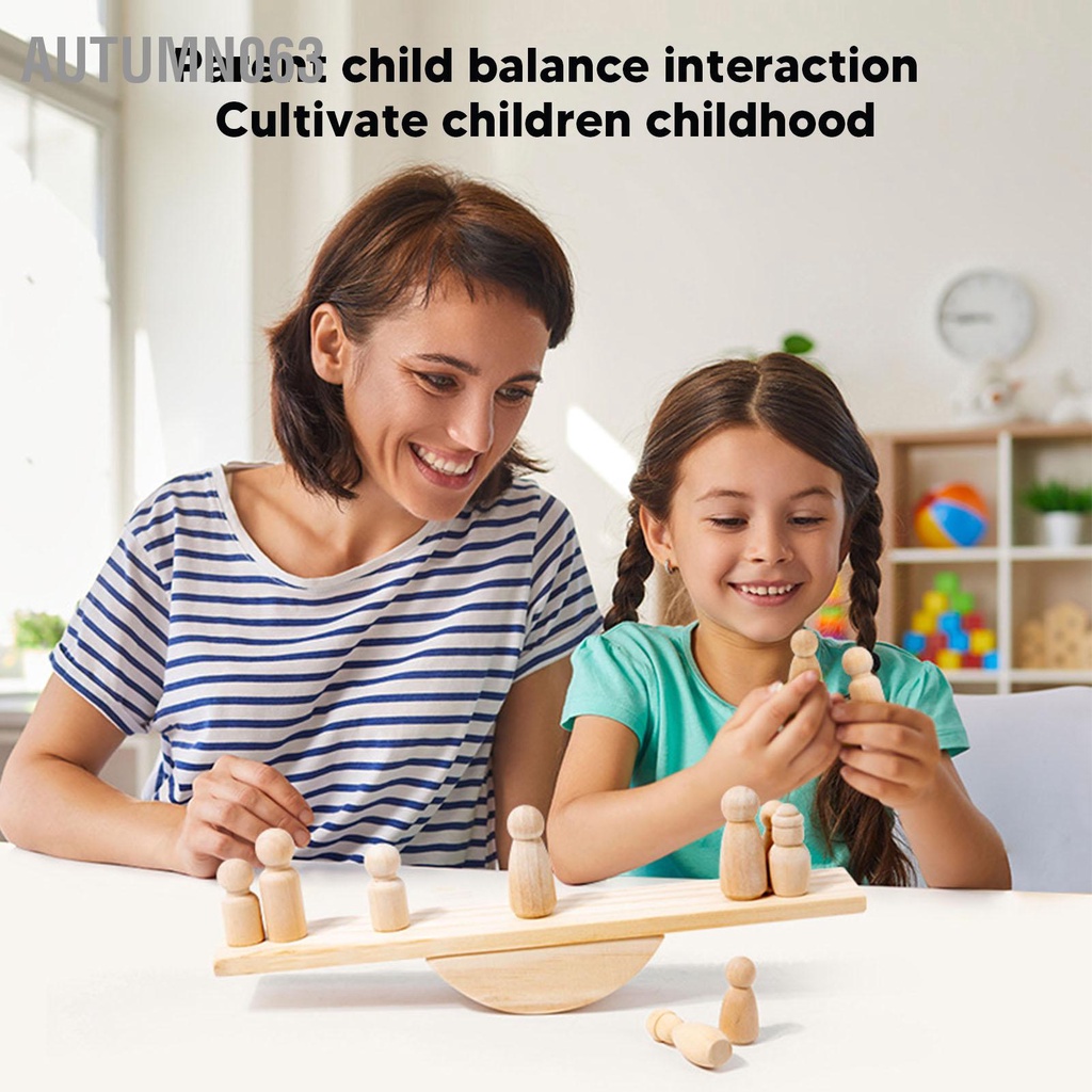 Autumn063 Đồ Chơi Đếm Cân Bằng Gỗ Tự Làm Cho Búp Bê Chưa Hoàn Thành Với Sắc Tố 8 Màu Trẻ Em