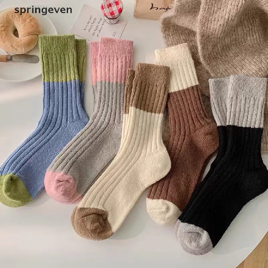 Vớ Lông Thỏ Dày Dặn Giữ Ấm Mùa Đông Màu Xám Hồng Phù Hợp Với Tất Cơ Bản Dành Cho Nữ