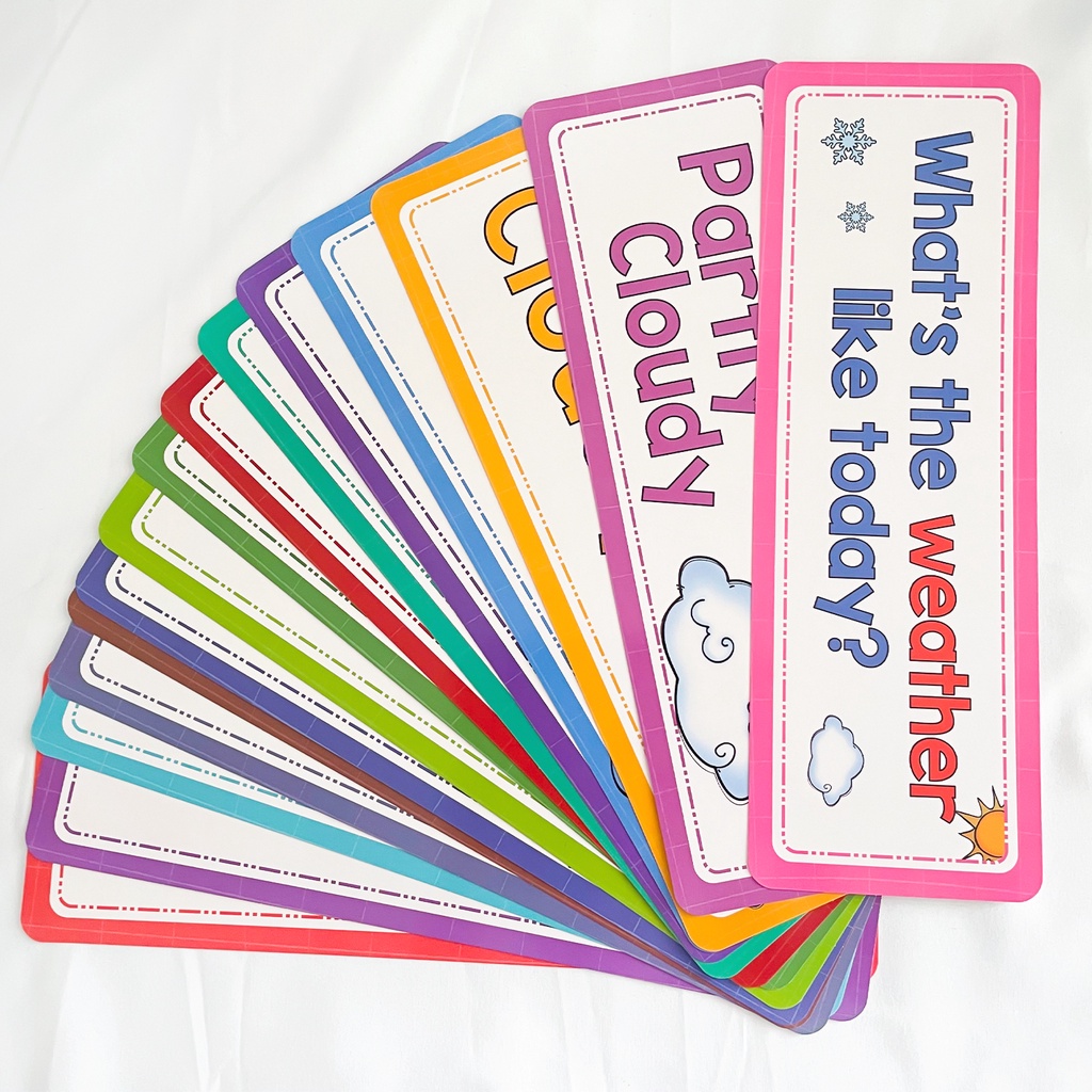 Bộ 16 Tấm Thẻ Học Tiếng Anh Montessori Dùng Để Trang Trí