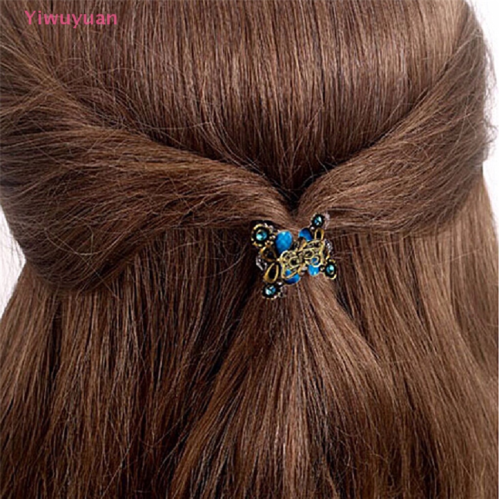 Kẹp Tóc Hình Bướm Mini Bằng Nhựa Resin Phong Cách Retro Thời Trang Cho Nữ