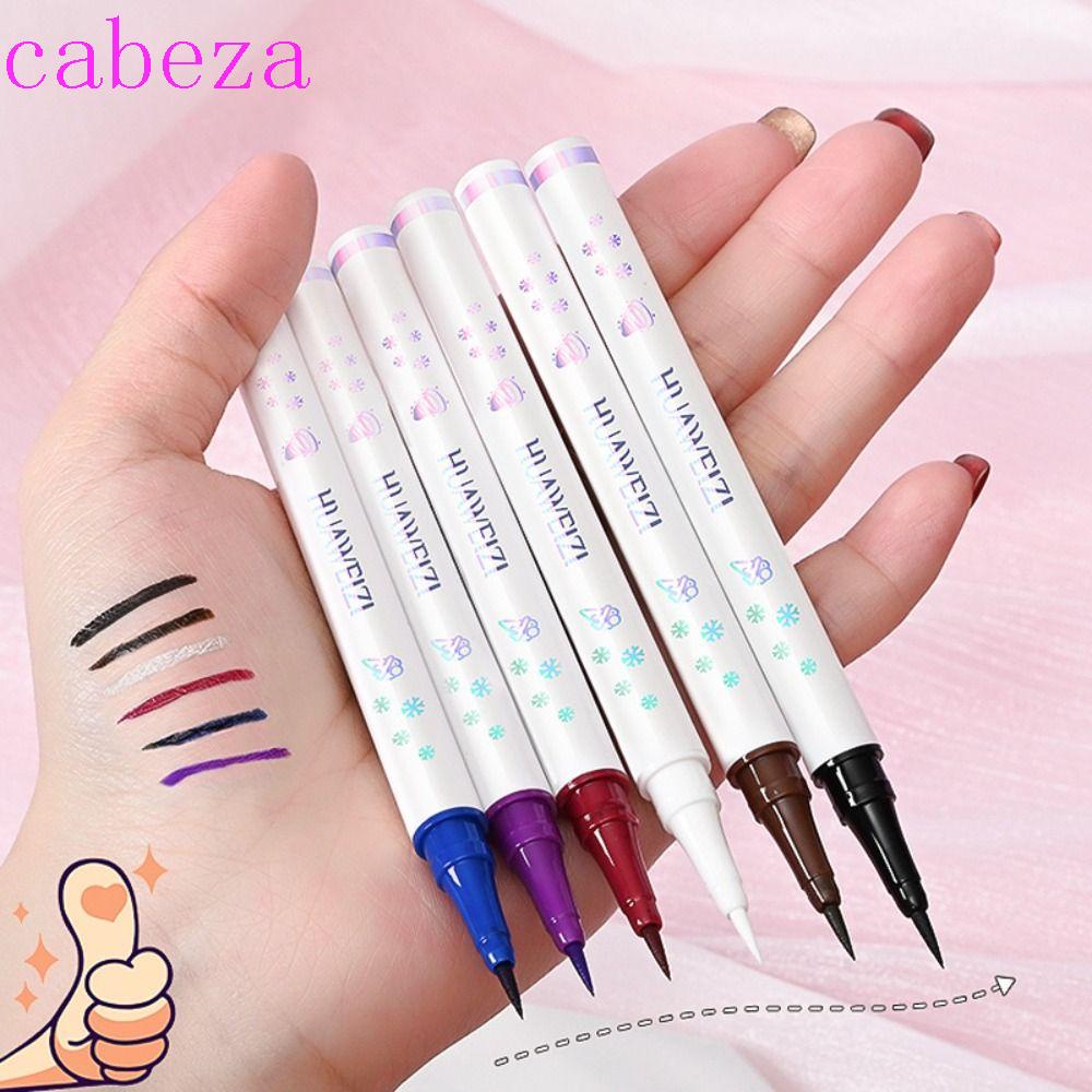 Bút Kẻ Mắt Dạng Lỏng Nhanh Khô Chống Thấm Nước Màu Trắng Đen / Tím / Nâu Tự Nhiên