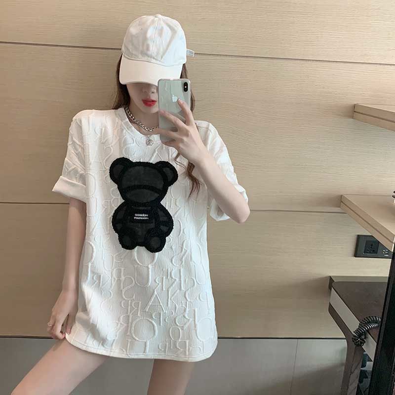 Áo Thun Tay Ngắn Cổ Tròn Dáng Rộng Thời Trang Thu Đông Cho Nữ