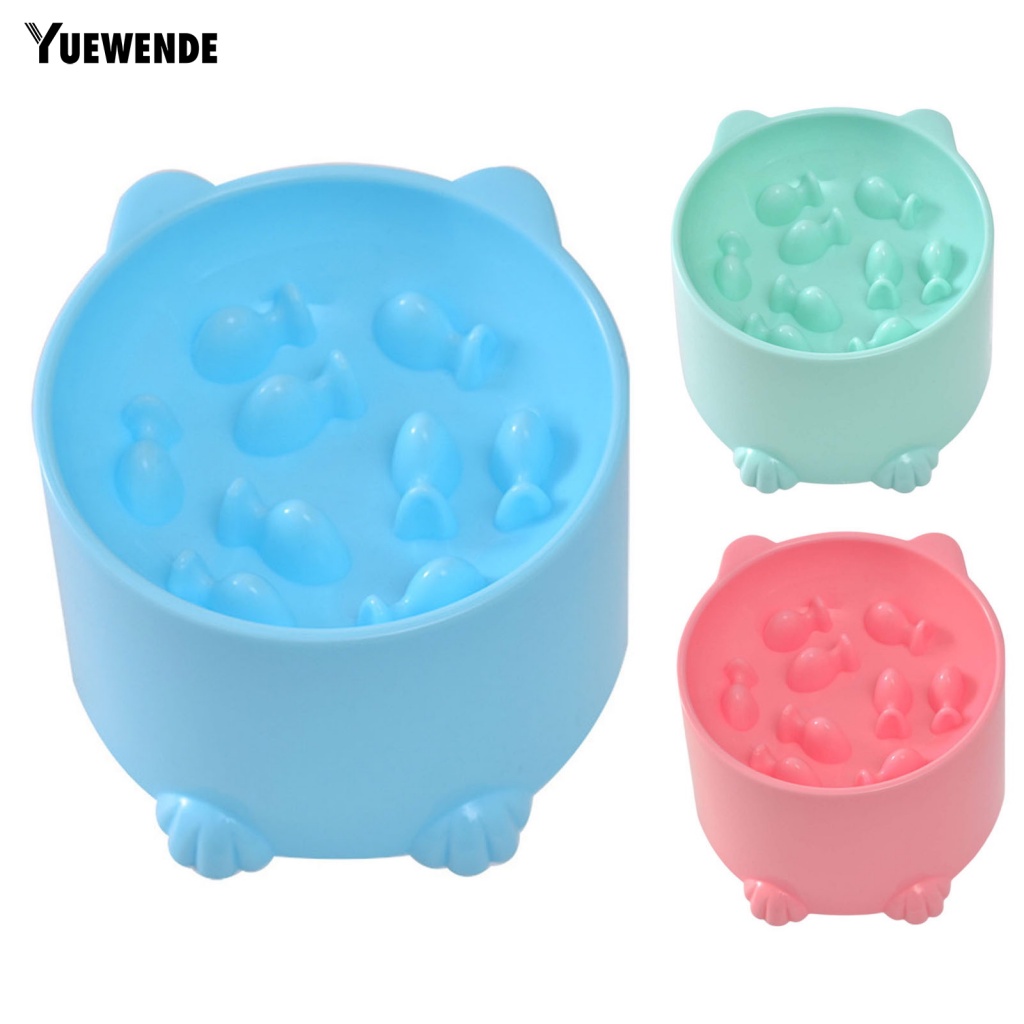 Yue.z Tô Đựng Thức Ăn Cho Thú Cưng Đế Cao Dễ Vệ Sinh