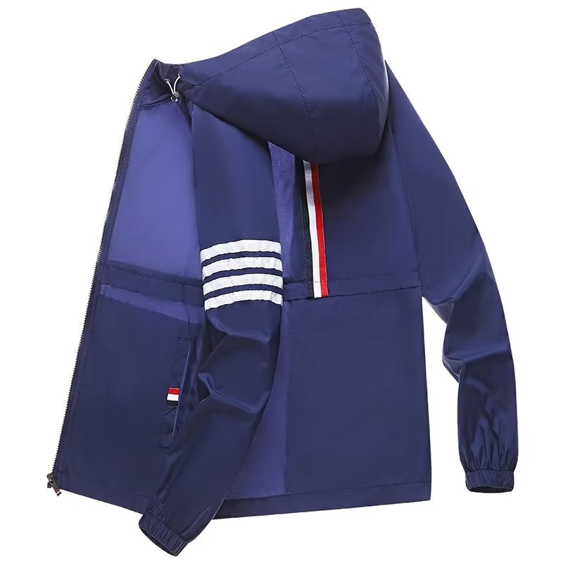 Áo khoác AOKANG có mũ trùm đầu phối khóa kéo chống nắng không phai màu phong cách harajuku thời trang trẻ trung cho nam