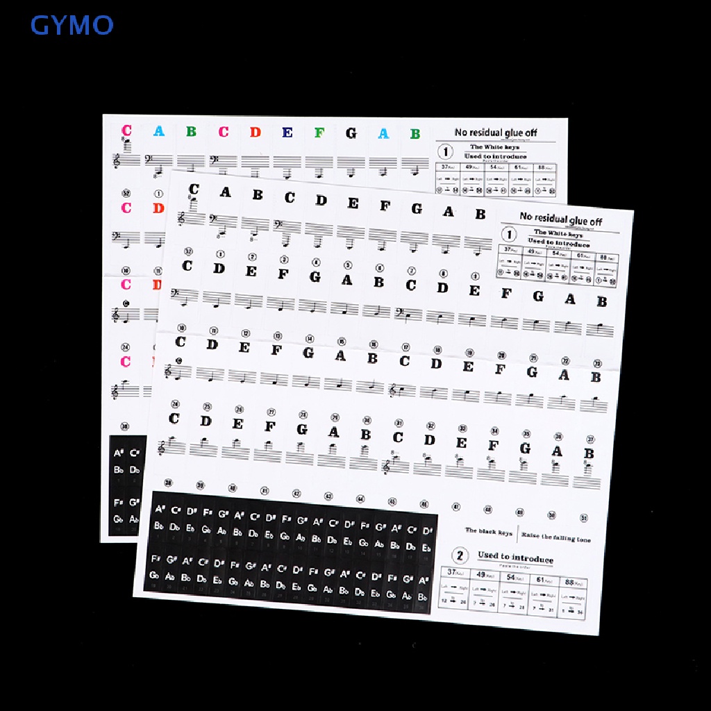 Miếng Dán Phím Đàn Piano Điện Tử 54 / 61 Trong Suốt