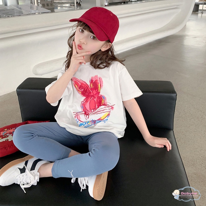 Áo Thun Tay Ngắn Thoải Mái Chất Lượng Cao Dễ Thương Cho Bé Gái