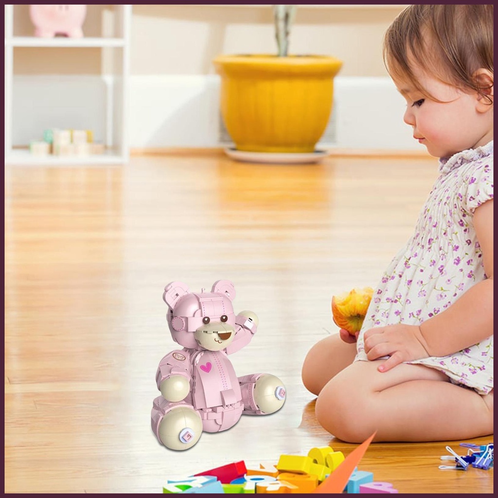 Đồ Chơi Lắp Ráp Mô Hình Gấu Hoạt Hình Sáng Tạo Cho Trẻ Em