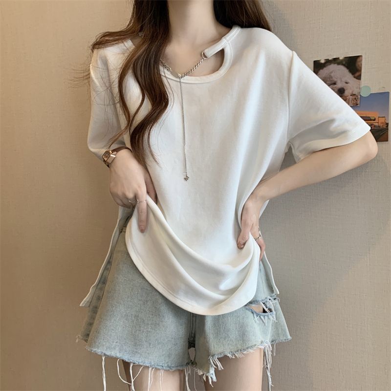 Áo Croptop Phối Dây Xích Thời Trang Mùa Hè 2023 Cho Nữ