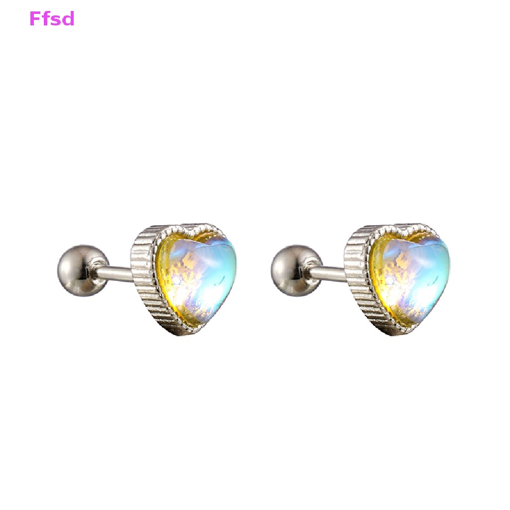 1 Đôi Khuyên Tai Hình Trái Tim Thời Trang Dành Cho Nữ