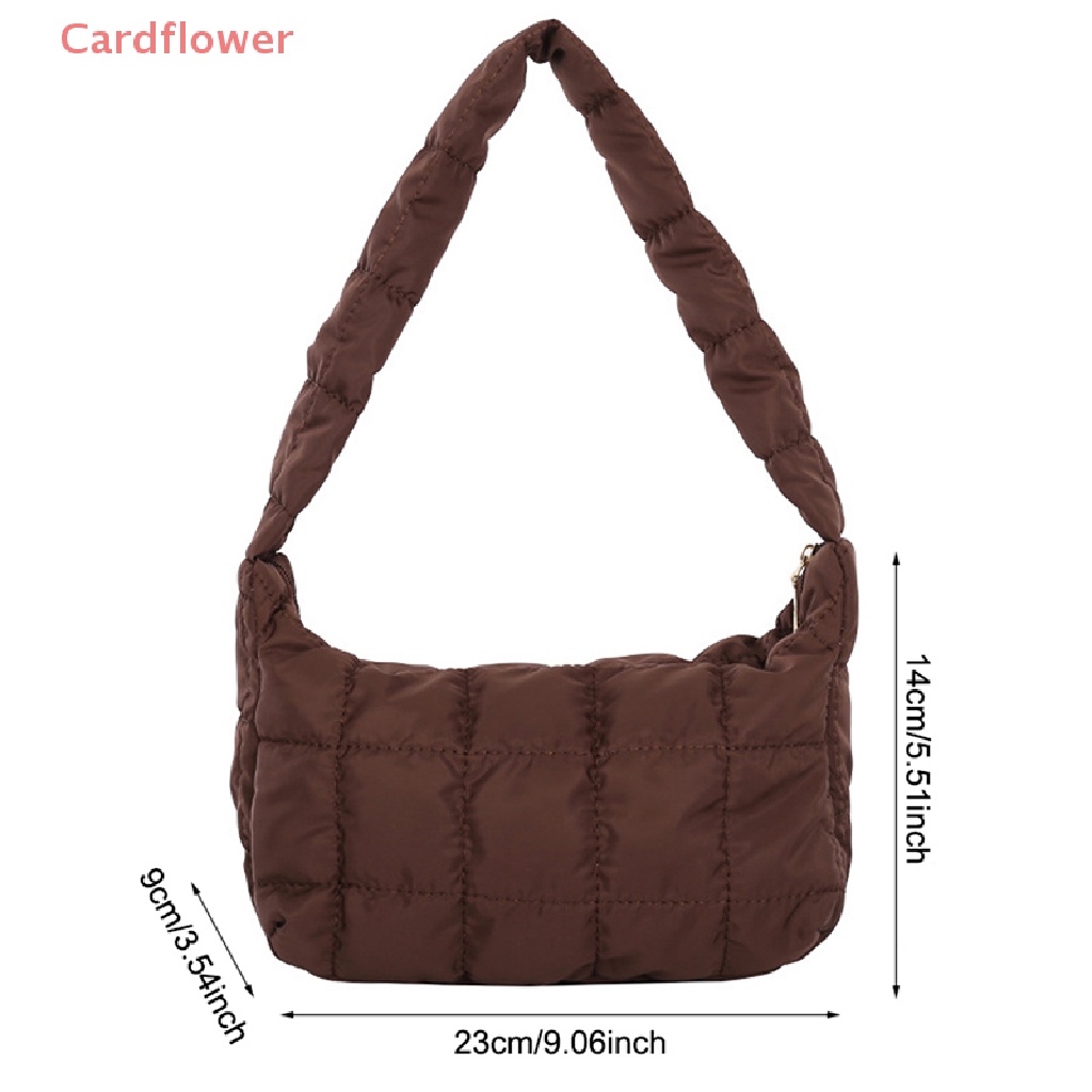 < Cardflower > Túi Xách Đeo Dưới Cánh Tay Bằng Vải Oxford Thêu Họa Tiết Hình Thoi Đơn Giản Thiết Kế Niche Mới Cho Nữ