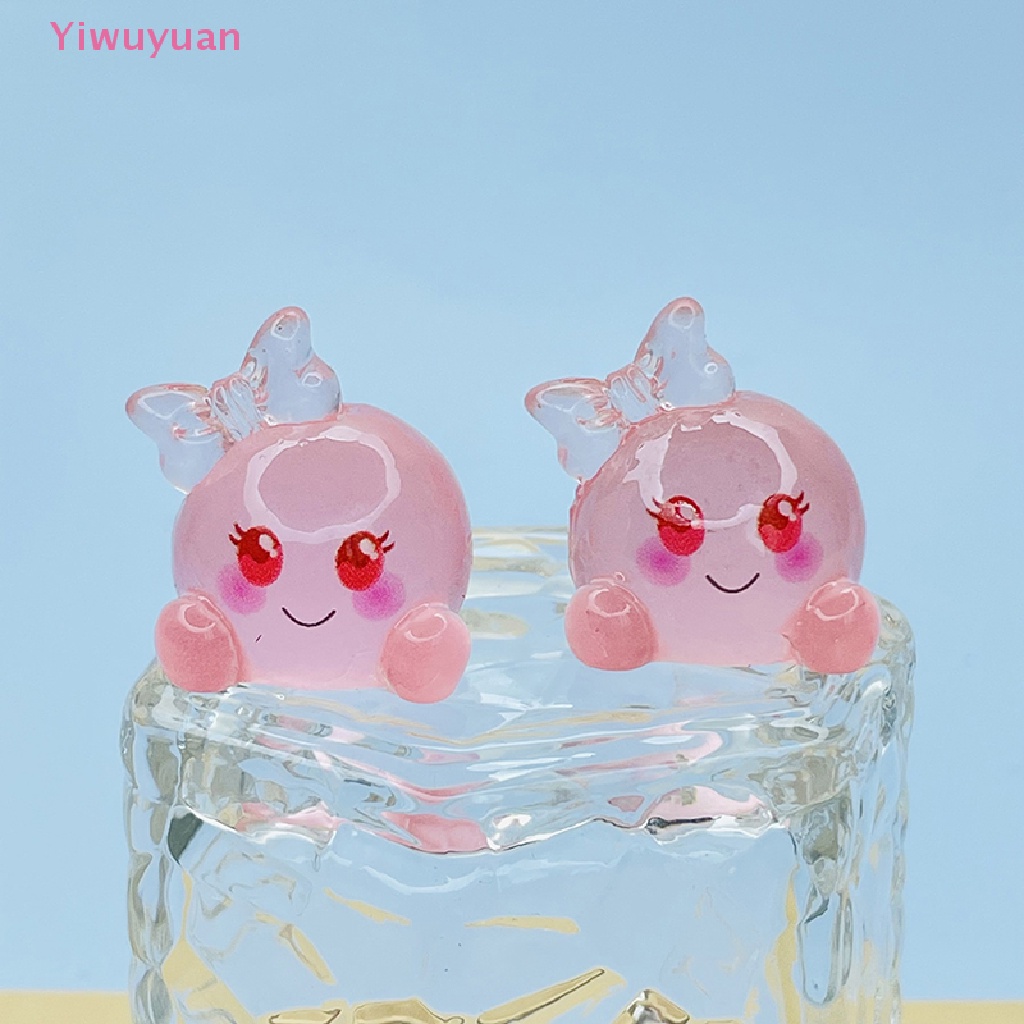 Bộ 5 Phụ Kiện Mặt Dây Chuyền Hình Bong Bóng Ba Chiều Bằng Nhựa Phát Sáng Dễ Thương DIY Mới