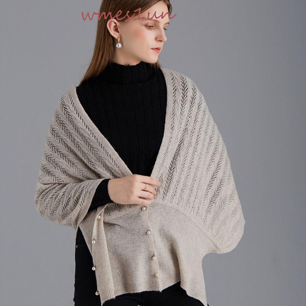 Áo Khoác Cardigan Len Cashmere Giả Cài Nút Đa Năng 15H / 15H Cho Nữ