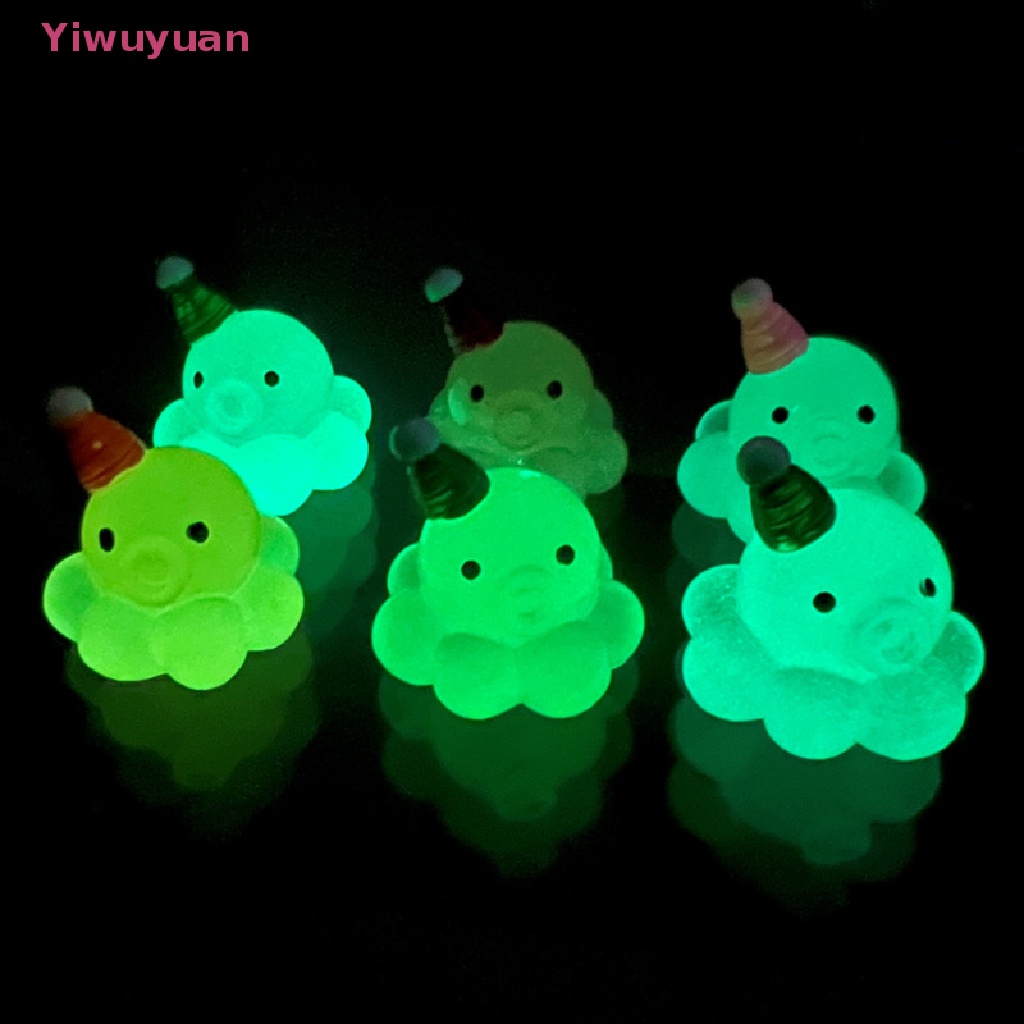 Bộ 2 Tượng Bạch Tuộc Mini Bằng Nhựa Phát Quang Trang Trí Sân Vườn