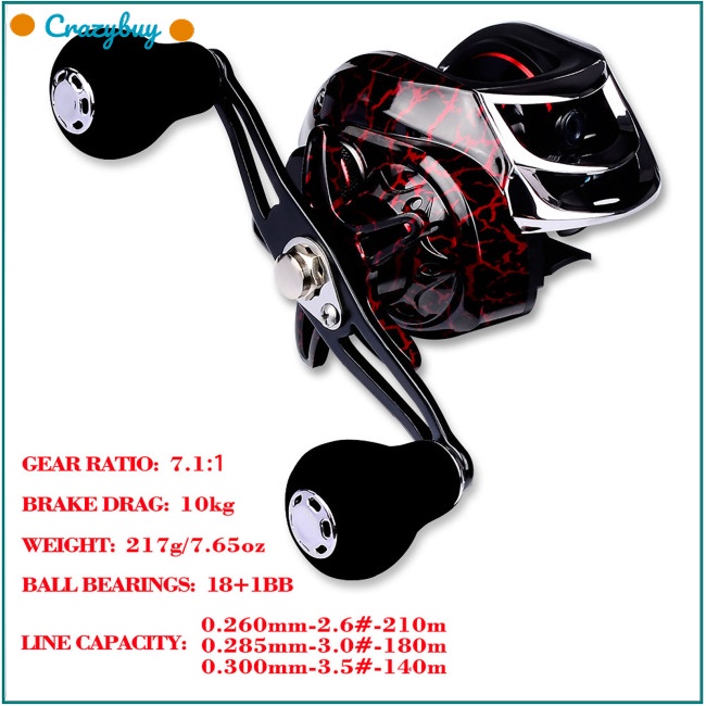 Cr Máy Câu Cá 7.1: 1 18 + 1bb Max Chất Lượng Cao