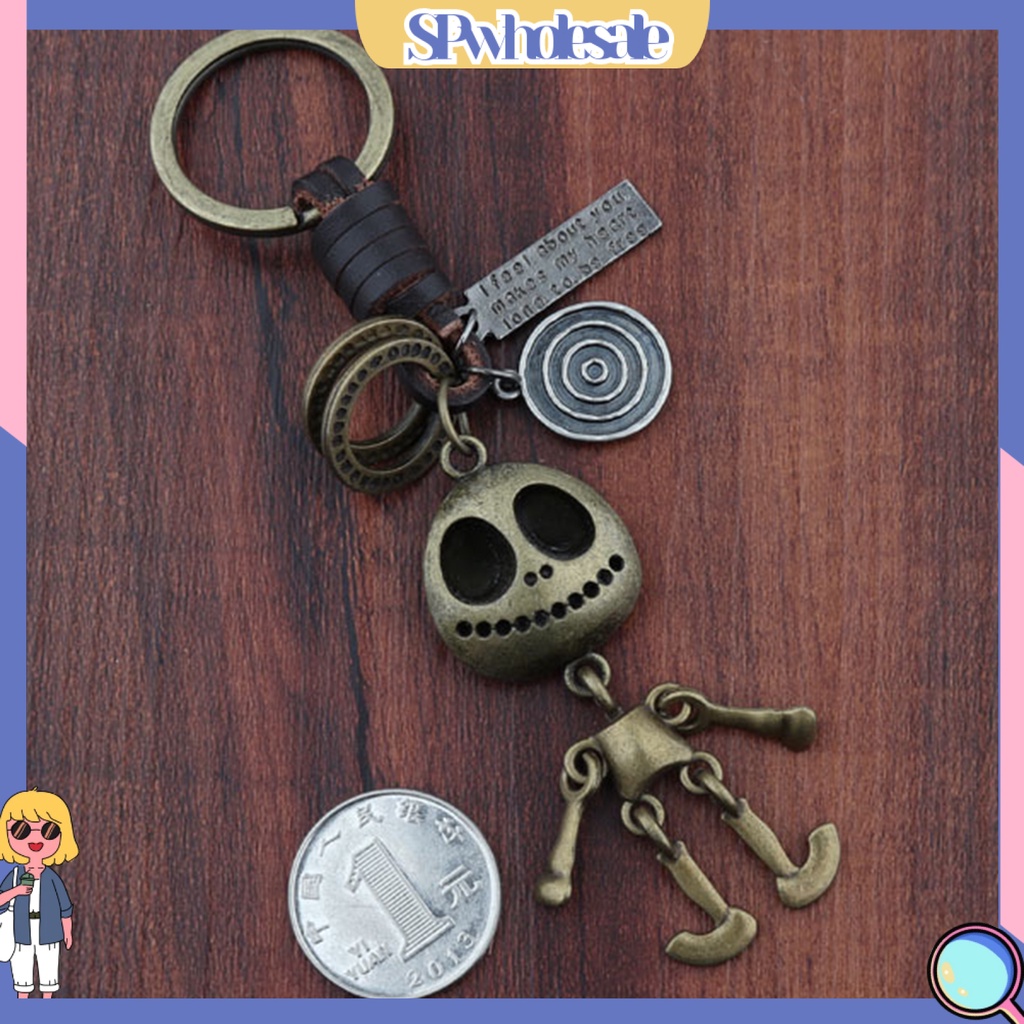 <SPwholesale> Móc Khóa Hình Đầu Lâu Mini Phong Cách Retro