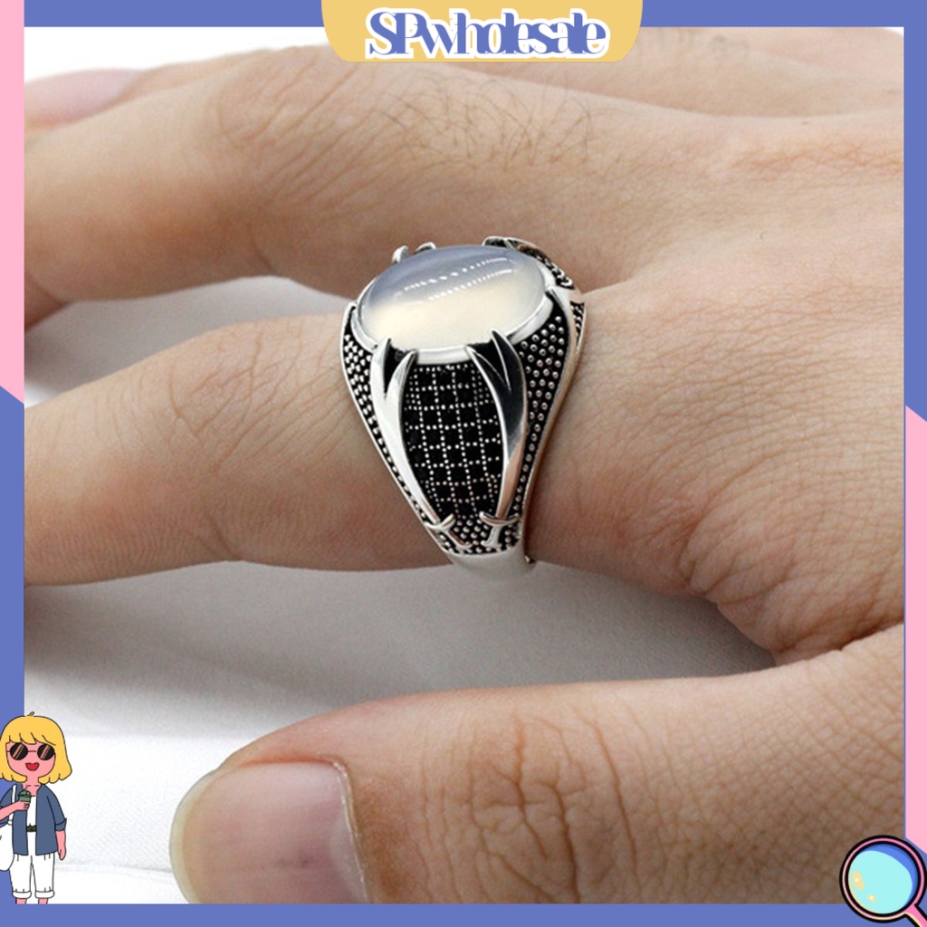 <SPwholesale> Nhẫn Đính Hôn Hợp Kim Tinh Tế Thân Thiện Với Da Retro Đơn Giản Cho Nam