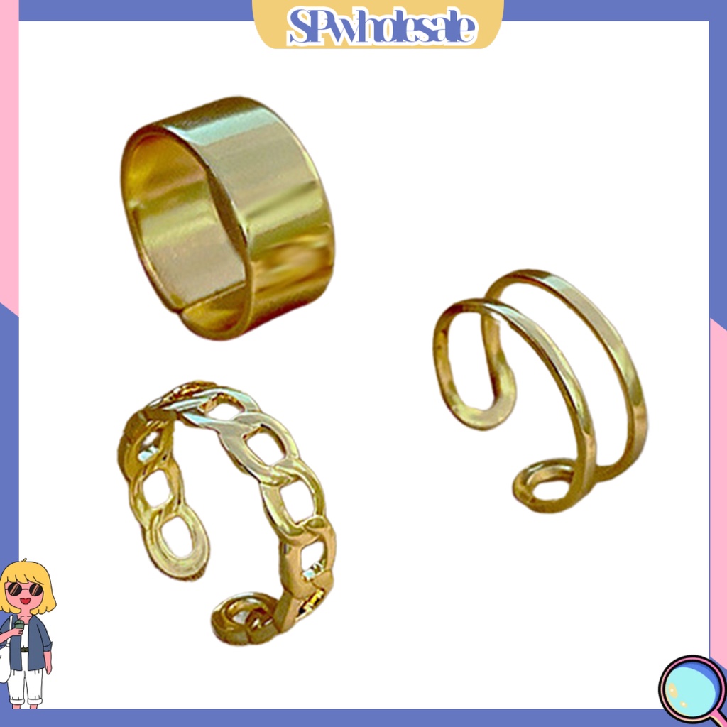 <SPwholesale> Bộ 3 Nhẫn Hở Đeo Khớp Ngón Tay Cá Tính