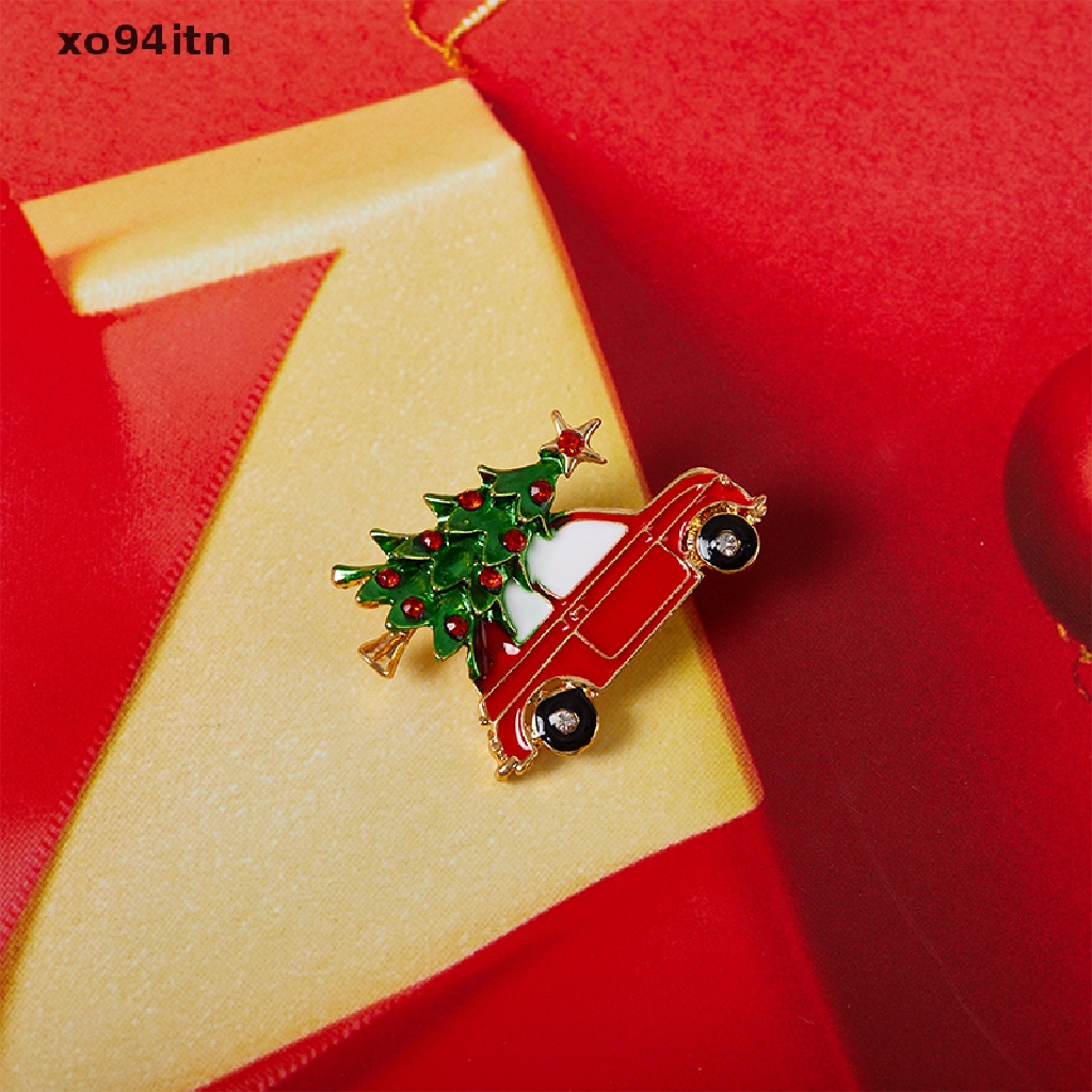 Trâm Cài Áo Hình Cây Thông Giáng Sinh Tráng Men Dễ Thương