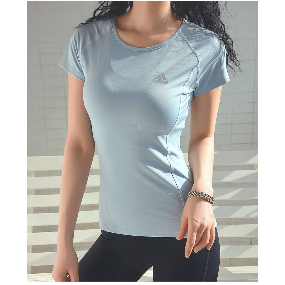 Áo Thun Thể Thao Adidas Ôm Dáng Mau Khô Thời Trang Cho Nữ
