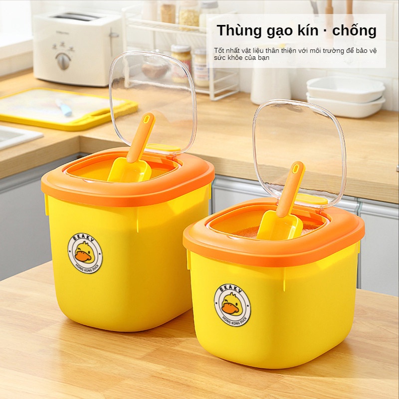 Thùng Đựng Gạo 15kg Chống Côn Trùng Chống Ẩm Tiện Dụng Cho Nhà Bếp