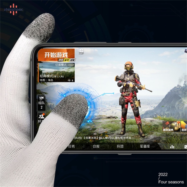 1 Cặp Găng Tay 2 Ngón Chống Mồ Hôi Thoáng Khí Cho Chơi Game Pubg