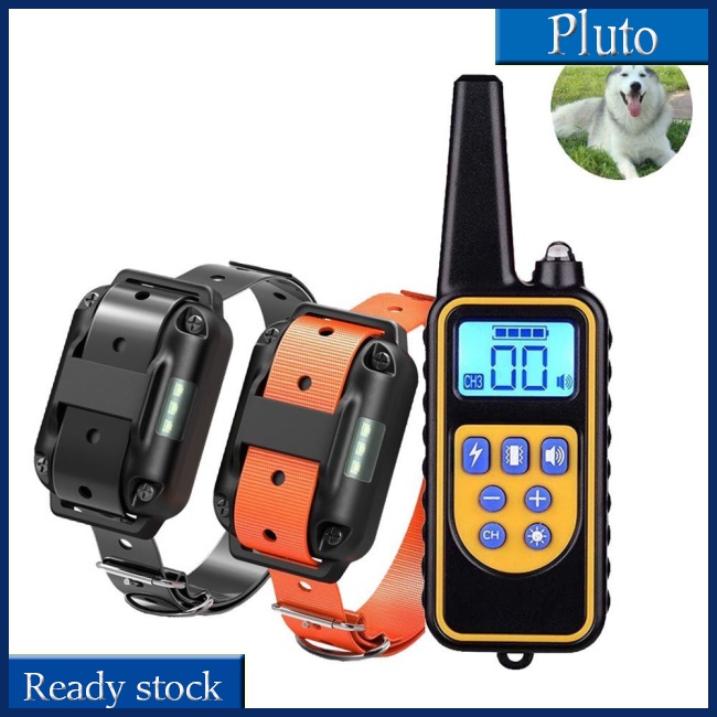 Vòng Cổ Huấn Luyện Chó Điện Tử 800m Có Thể Sạc Lại Được Với Màn Hình Lcd Huấn Luyện