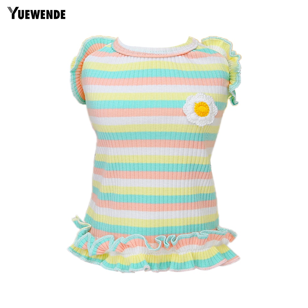 Yue.z Đầm Sát Nách Kẻ Sọc Thoáng Khí Mặc Hàng Ngày Cho Thú Cưng Edge