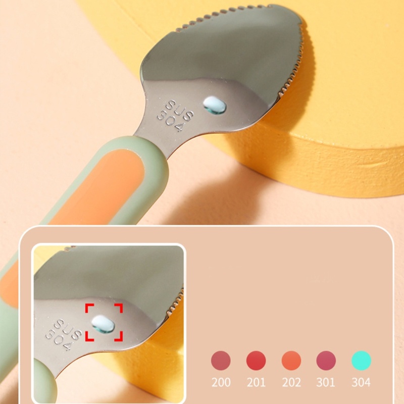 Muỗng Silicone Hai Đầu Có Đèn Led Thiết Kế Bền Cho Trẻ Em