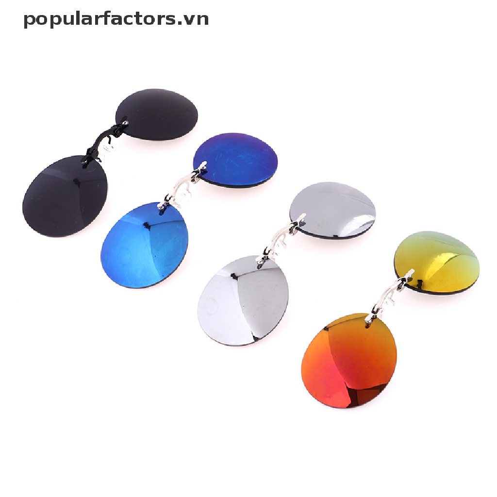 Kính Mát Gọng Tròn Mini Không Viền Dạng Kẹp Dành Cho Nam