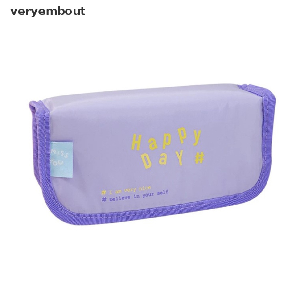 Túi Đựng Bút Bằng Vải Sức Chứa Lớn In Hình Hoạt Hình Dễ Thương Phong Cách Hàn Quốc