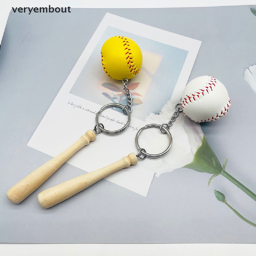Móc Khóa Hình Quả Bóng Chày Mini Dễ Thương Sáng Tạo ut 2023