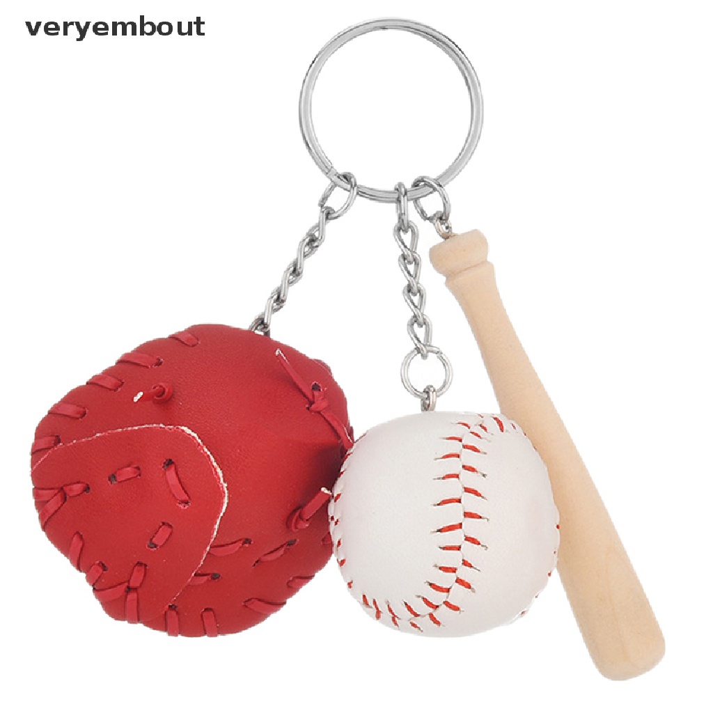 Móc Khóa Ba Món Hình Găng Tay Bóng Chày Mini