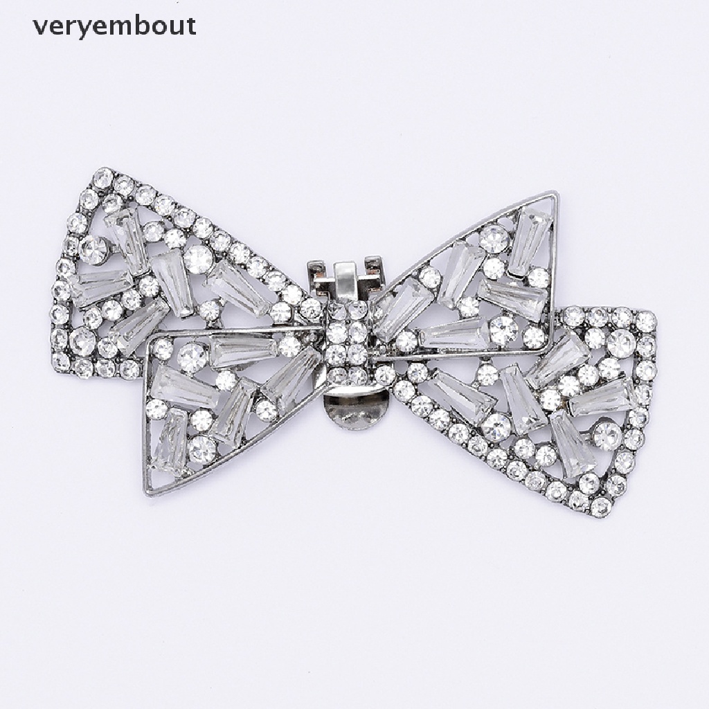 1 Cặp Kẹp Nơ Đính Đá Pha Lê Trang Trí Giày Cao Gót Dành Cho Cô Dâu