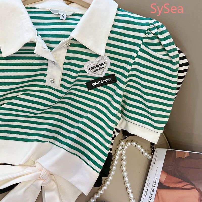 Áo Sơ Mi Kẻ Sọc Cổ Bẻ Phong Cách Hàn Quốc Cho Nữ