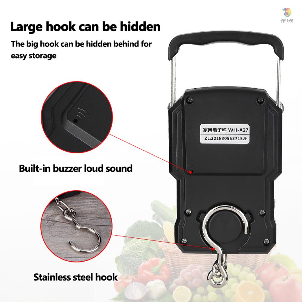 Cân Điện Tử Weiheeng A27L / A27L-B (Tùy Chọn) 75kg / 10g Màn Hình LCD Có Thể Sạc Lại Với Chức Năng Đo Độ Chính Xác Cao