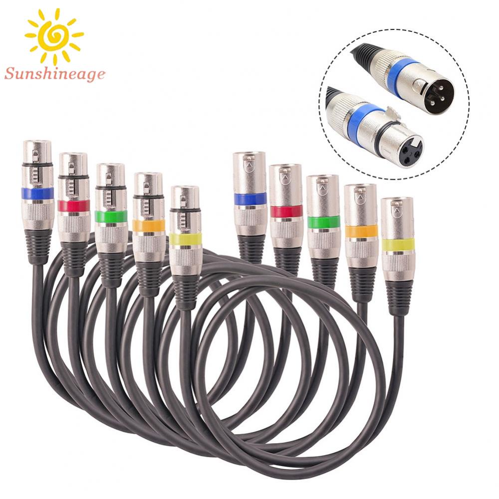 Bộ 5 Cáp Cân Bằng XLR Male Sang Female 3Pin Cho Bộ Khuếch Đại Mic Mới