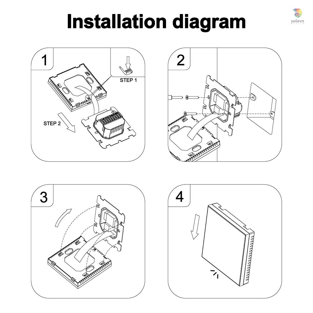 Thiết Bị Điều Khiển Nhiệt Độ Sàn Nhà Kết Nối Wifi HY607 Đa Năng Tương Thích Amazon Alexa Và Google Home