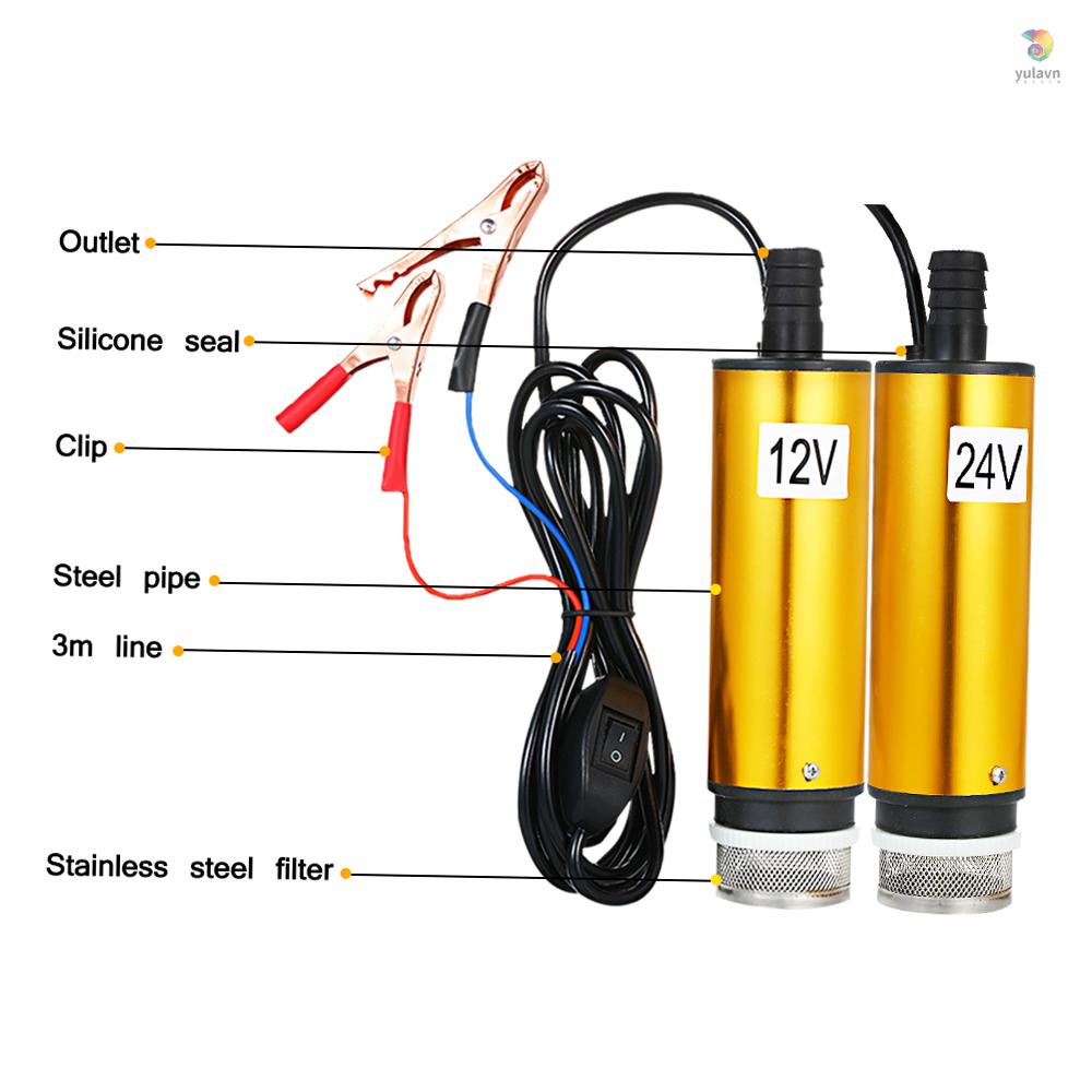 Bơm Nhiên Liệu Diesel 51mm DC 12V / 24V Có Màn Hình Hiển Thị