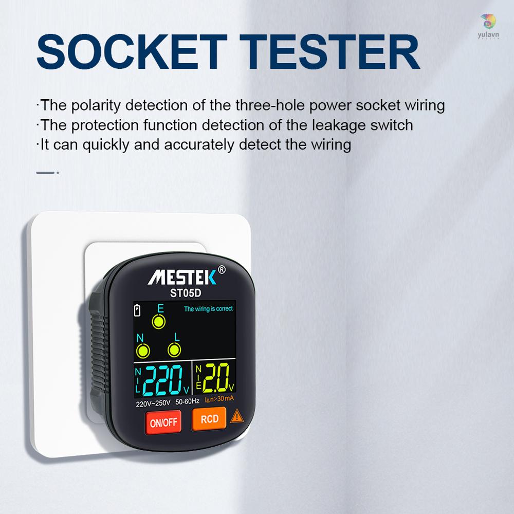 Máy Kiểm Tra Điện Áp 30-250V Kỹ Thuật Số RCD Chuyên Dụng