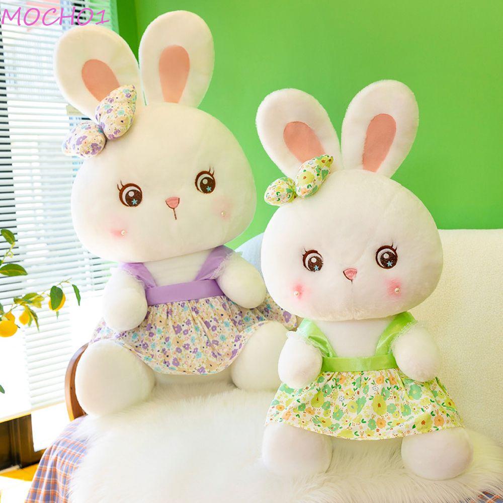 Mocho1 Thỏ Nhồi Bông Mặc Váy Giáng Sinh / Sinh Nhật Mềm Mịn Đáng Yêu