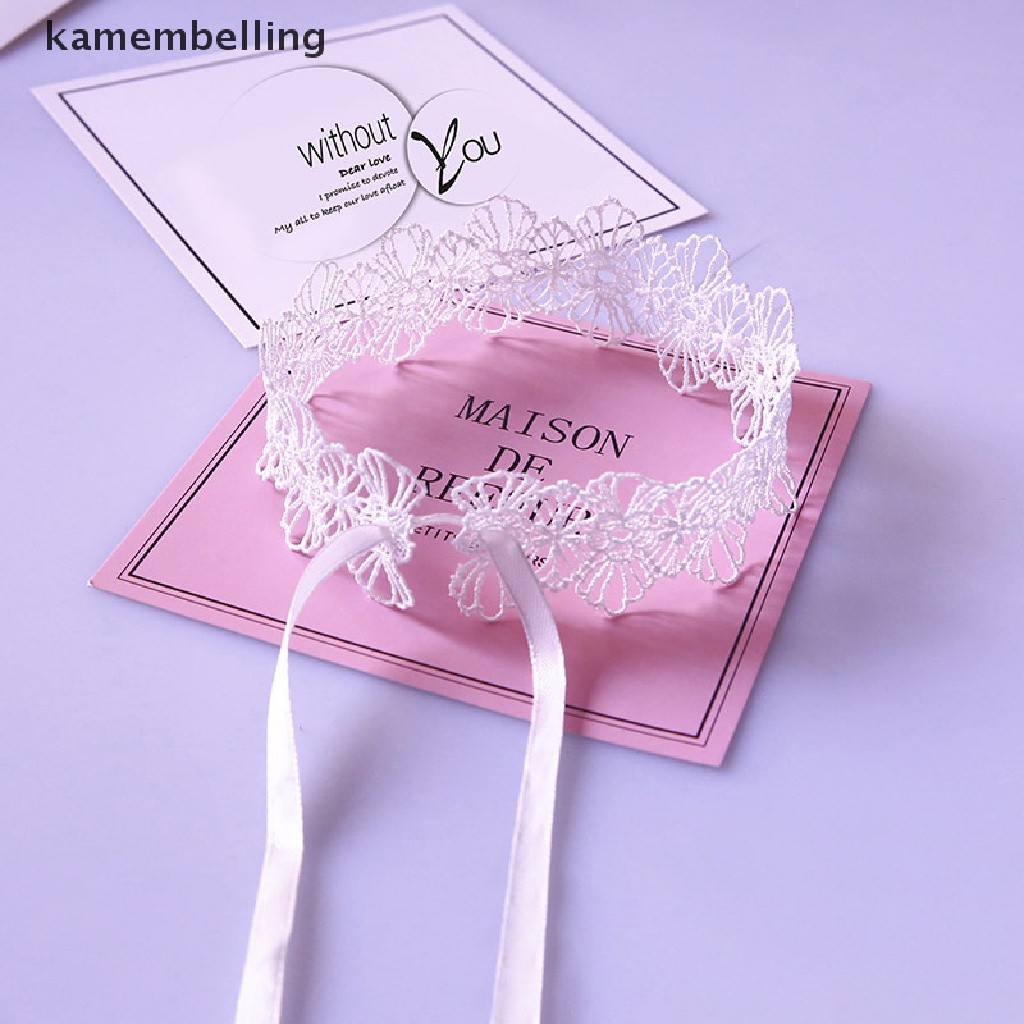 Kamembelling Vòng Cổ Choker Ren Dễ Thương Có Thể Tháo Rời Phong Cách Gothic Ngọt Ngào Cho Nữ