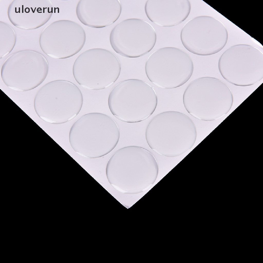 Set 100 Miếng Dán Hình Tròn 1 &quot;Bằng Epoxy Pha Lê Trong Suốt 3D Trang Trí Chai Lọ