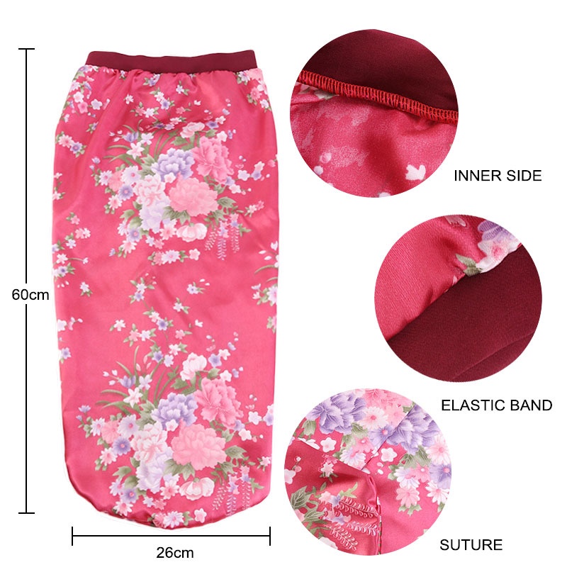 Mũ Trùm Tóc Bằng Lụa Co Giãn In Họa Tiết Mới