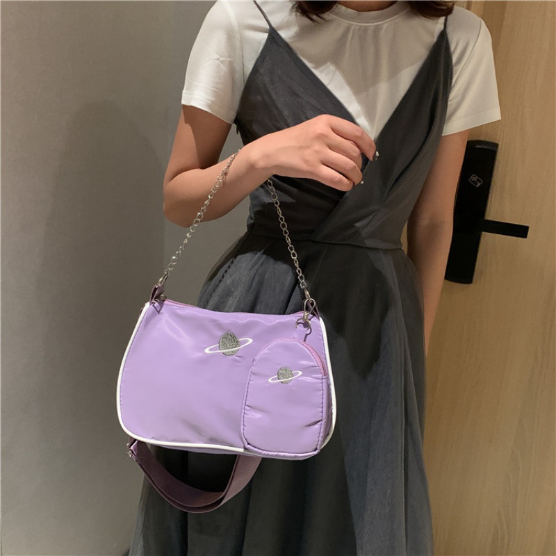 Túi Xách Kẹp Nách Phối Dây Xích Nhỏ Nhắn Xinh Xắn Thời Trang Mùa Hè 2023 Dành Cho Nữ