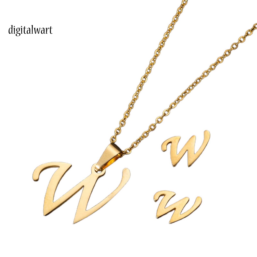 Kỹ Thuật Số| Set 26 Vòng Cổ Choker Và Bông Tai Chữ Cái Không Gây Dị Ứng Thời Trang Cá Tính Cho Nữ