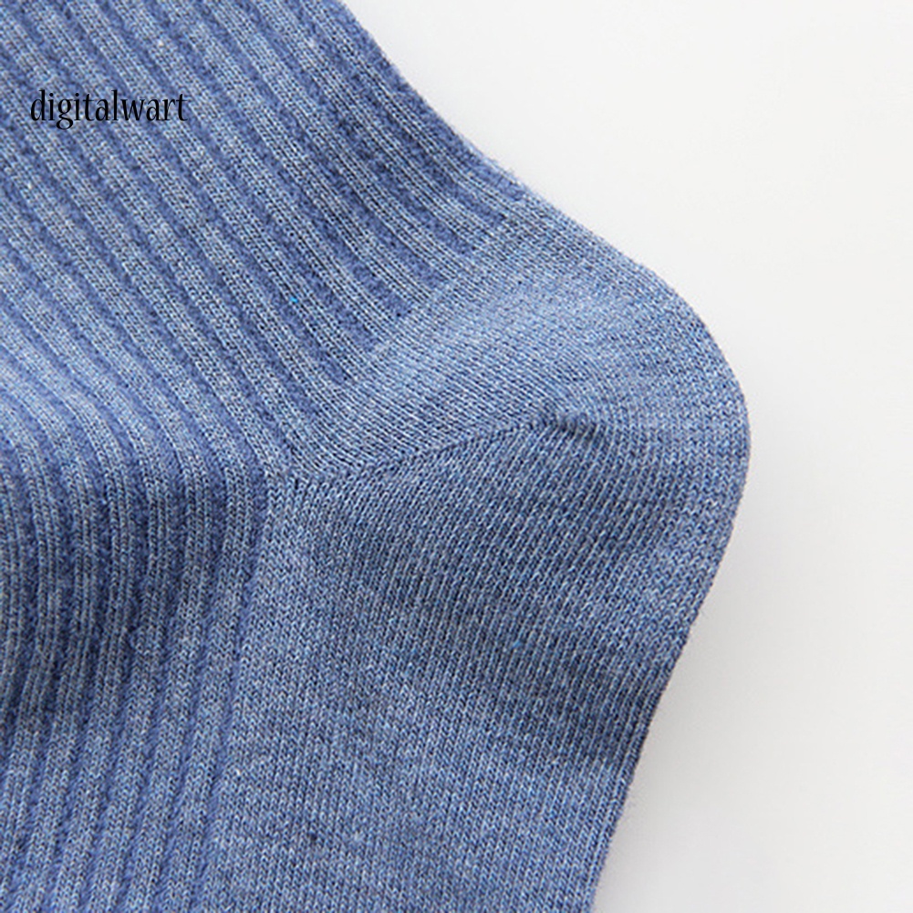 Kỹ Thuật Số| 1 Đôi Vớ Cotton Co Dãn Thoáng Khí Màu Sắc Đơn Giản Cho Nam