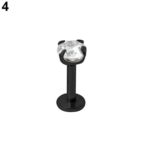 Bộ 2 Khuyên Xỏ Cơ Thể Đính Đá Phong Cách Punk Unisex