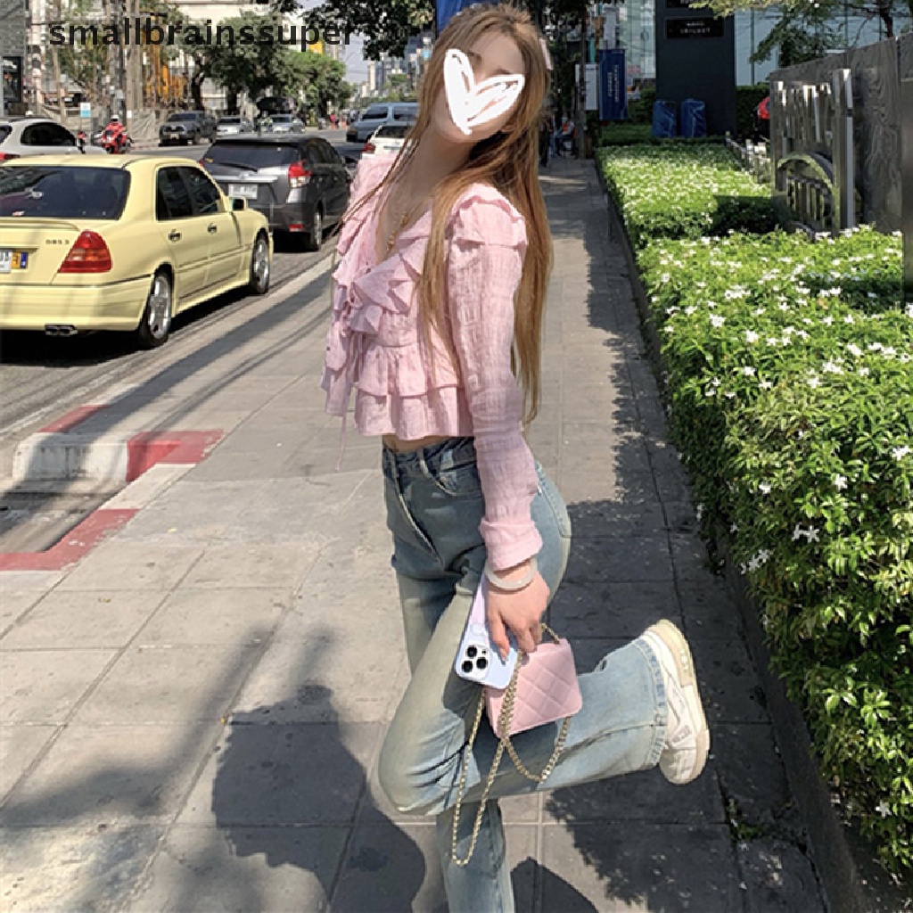 Quần Jeans Nữ Lưng Cao Ống Loe Thời Trang Hàn