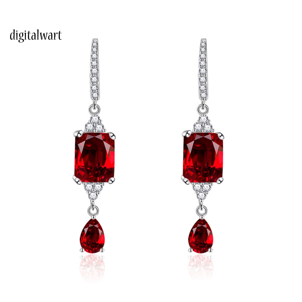 Kỹ Thuật Số| 1 Đôi Bông Tai Móc Hình Giọt Nước Đính Đá Phong Cách Vintage